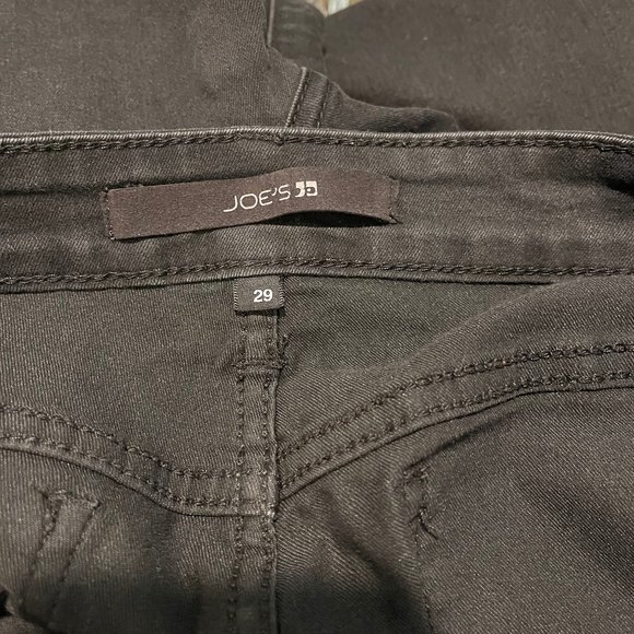 Joe's Jeans Black Zipper Skinny Ankle Jeans Jeggings Sz 29 (31x27) - Picture 11 of 15